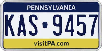 PA license plate KAS9457