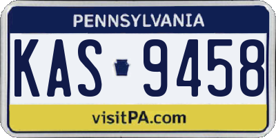 PA license plate KAS9458