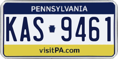 PA license plate KAS9461