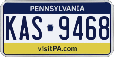 PA license plate KAS9468