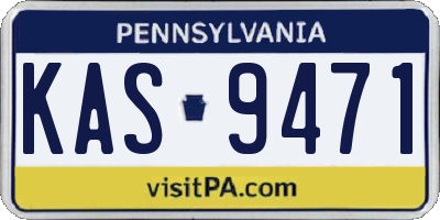 PA license plate KAS9471