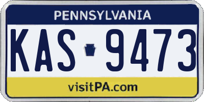 PA license plate KAS9473
