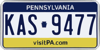PA license plate KAS9477