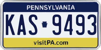PA license plate KAS9493