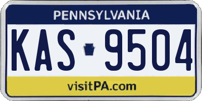 PA license plate KAS9504