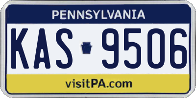 PA license plate KAS9506