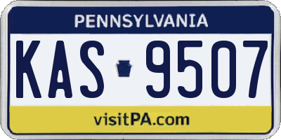 PA license plate KAS9507