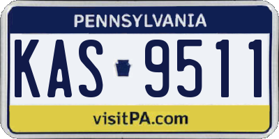PA license plate KAS9511