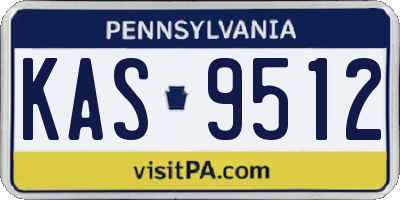 PA license plate KAS9512