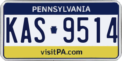 PA license plate KAS9514