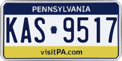 PA license plate KAS9517