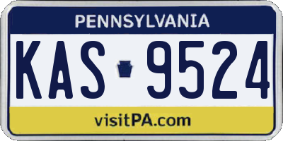 PA license plate KAS9524