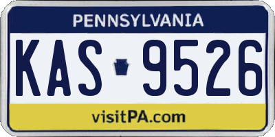 PA license plate KAS9526