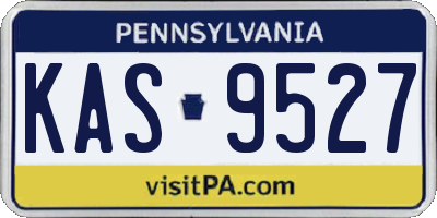 PA license plate KAS9527
