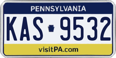 PA license plate KAS9532