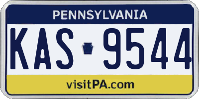 PA license plate KAS9544