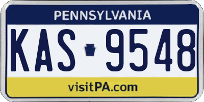 PA license plate KAS9548