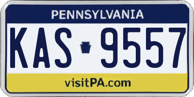 PA license plate KAS9557