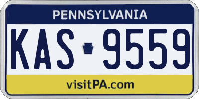 PA license plate KAS9559