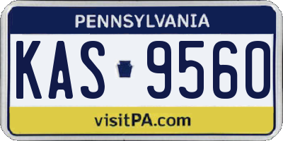 PA license plate KAS9560