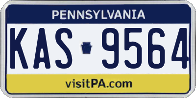 PA license plate KAS9564