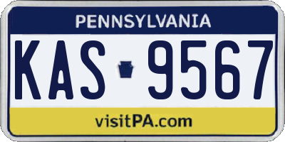 PA license plate KAS9567