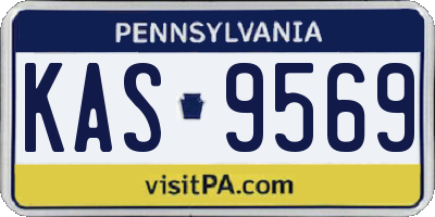 PA license plate KAS9569