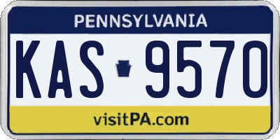 PA license plate KAS9570