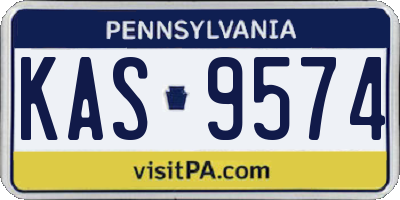 PA license plate KAS9574