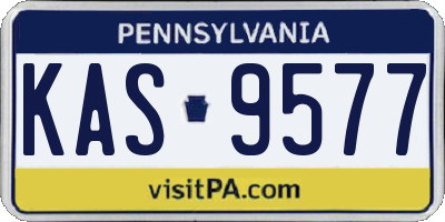 PA license plate KAS9577