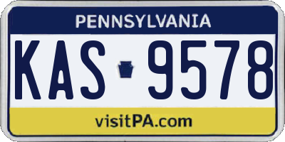 PA license plate KAS9578