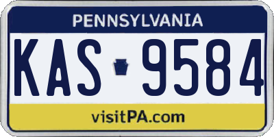 PA license plate KAS9584
