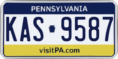 PA license plate KAS9587