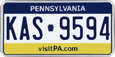 PA license plate KAS9594