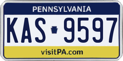PA license plate KAS9597