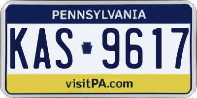 PA license plate KAS9617
