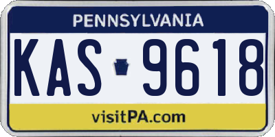 PA license plate KAS9618