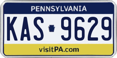 PA license plate KAS9629