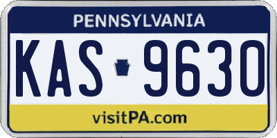 PA license plate KAS9630