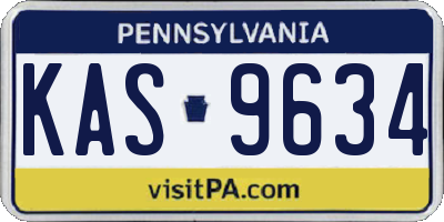 PA license plate KAS9634