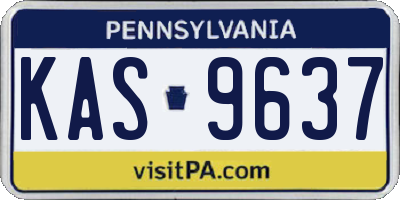 PA license plate KAS9637