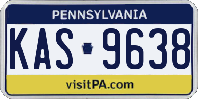 PA license plate KAS9638