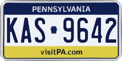 PA license plate KAS9642