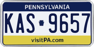 PA license plate KAS9657