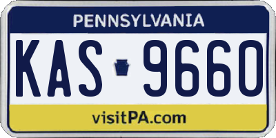 PA license plate KAS9660