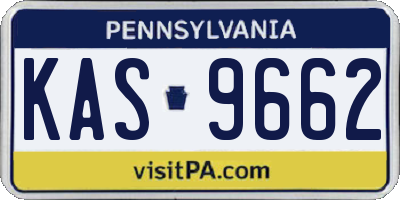PA license plate KAS9662