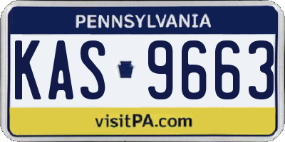 PA license plate KAS9663