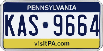 PA license plate KAS9664