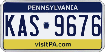 PA license plate KAS9676
