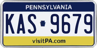 PA license plate KAS9679